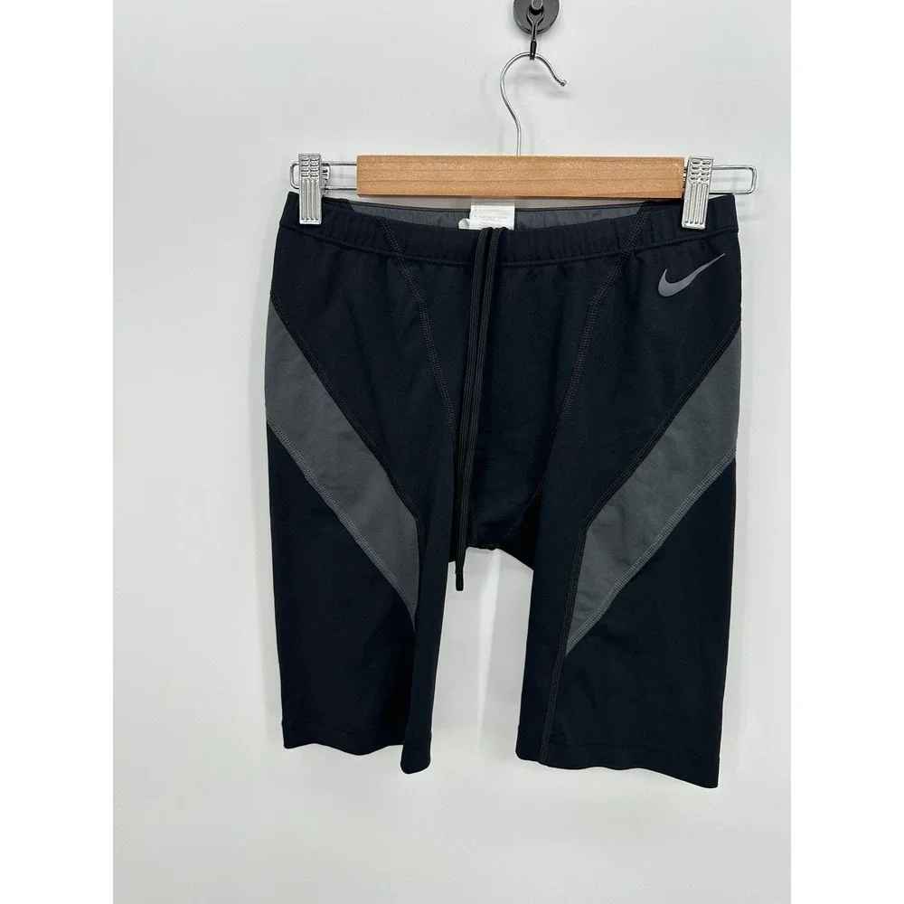 Nike HydraStrong Swim Jammers Mens 34 Black Grey Athletic Swim Shorts